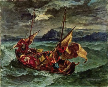 Cristo en el mar de Galilea 1854 Eugene Delacroix Pinturas al óleo